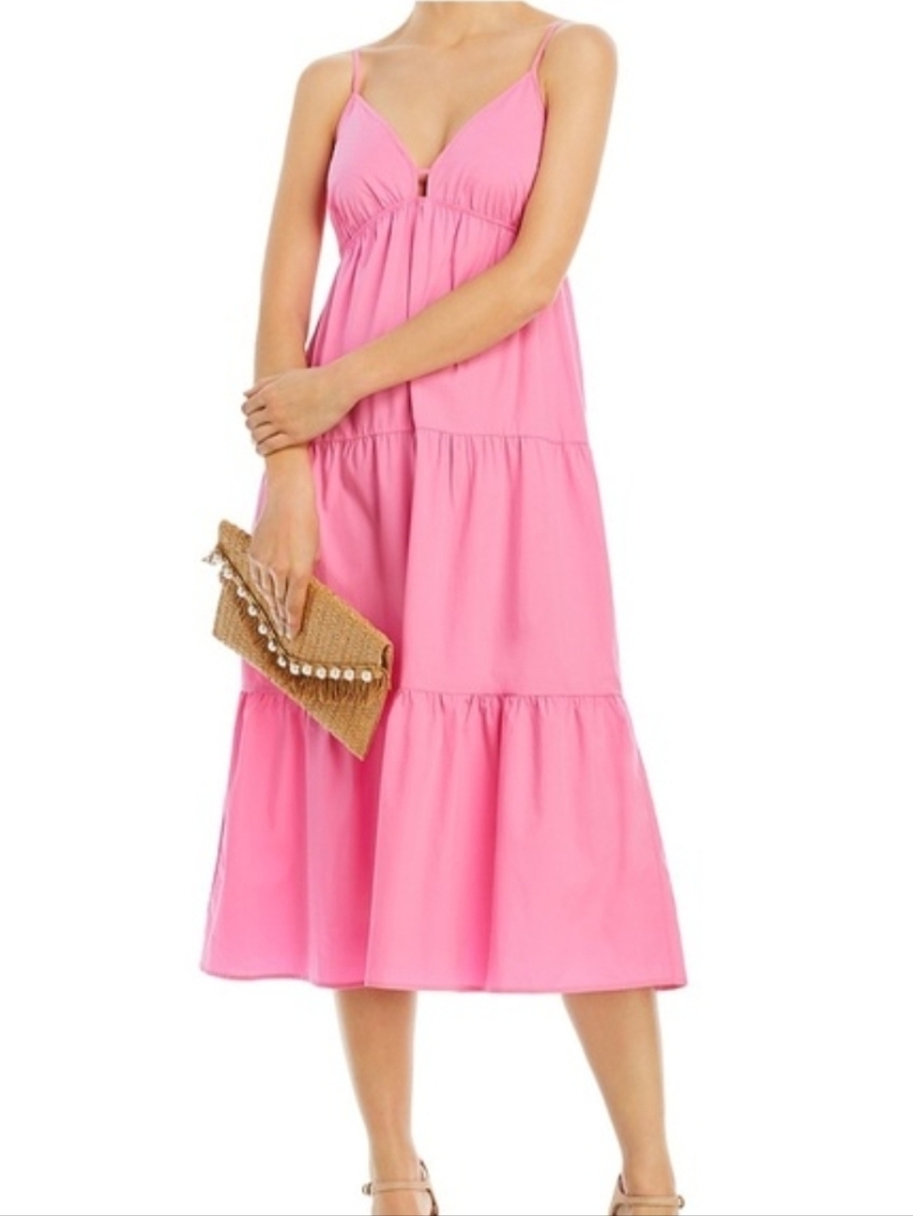 RAILS Avril Hot Pink Spaghetti-Strap Maxi Dress Large - Picture 2 of 13
